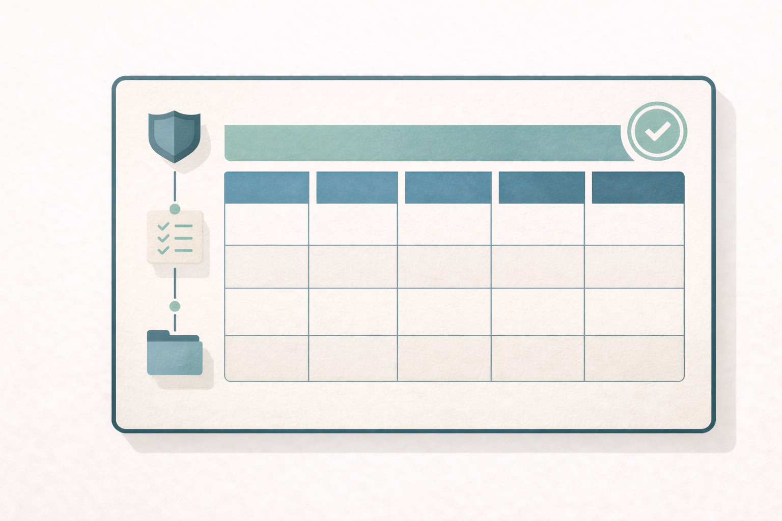 Risk & Evidence Log preview illustration